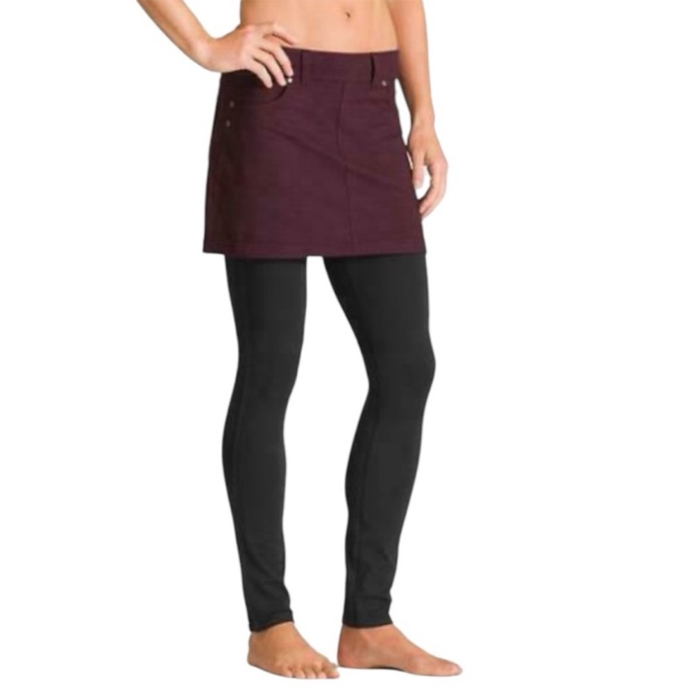 Burgundy Skirted Leggings